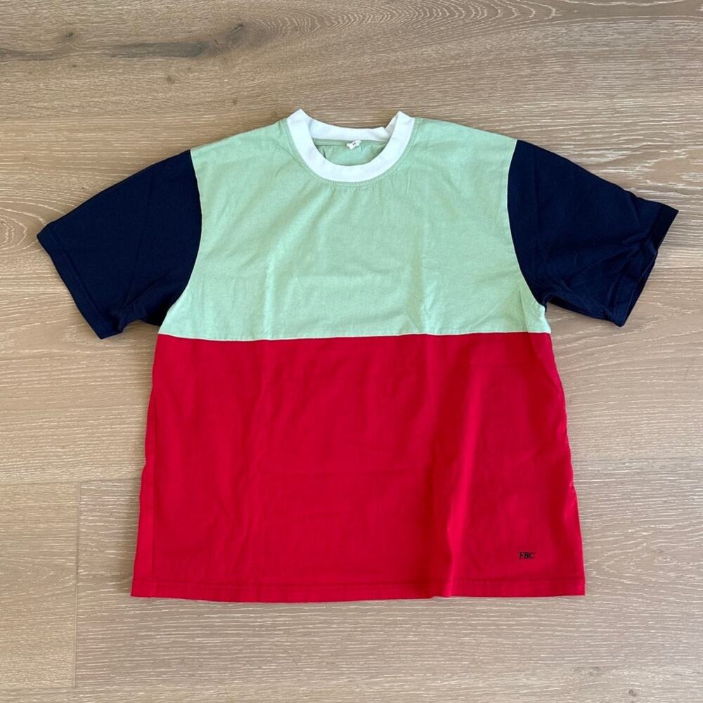 Fashion Brand Company Tee Color Block Size XS Red Blue Green White